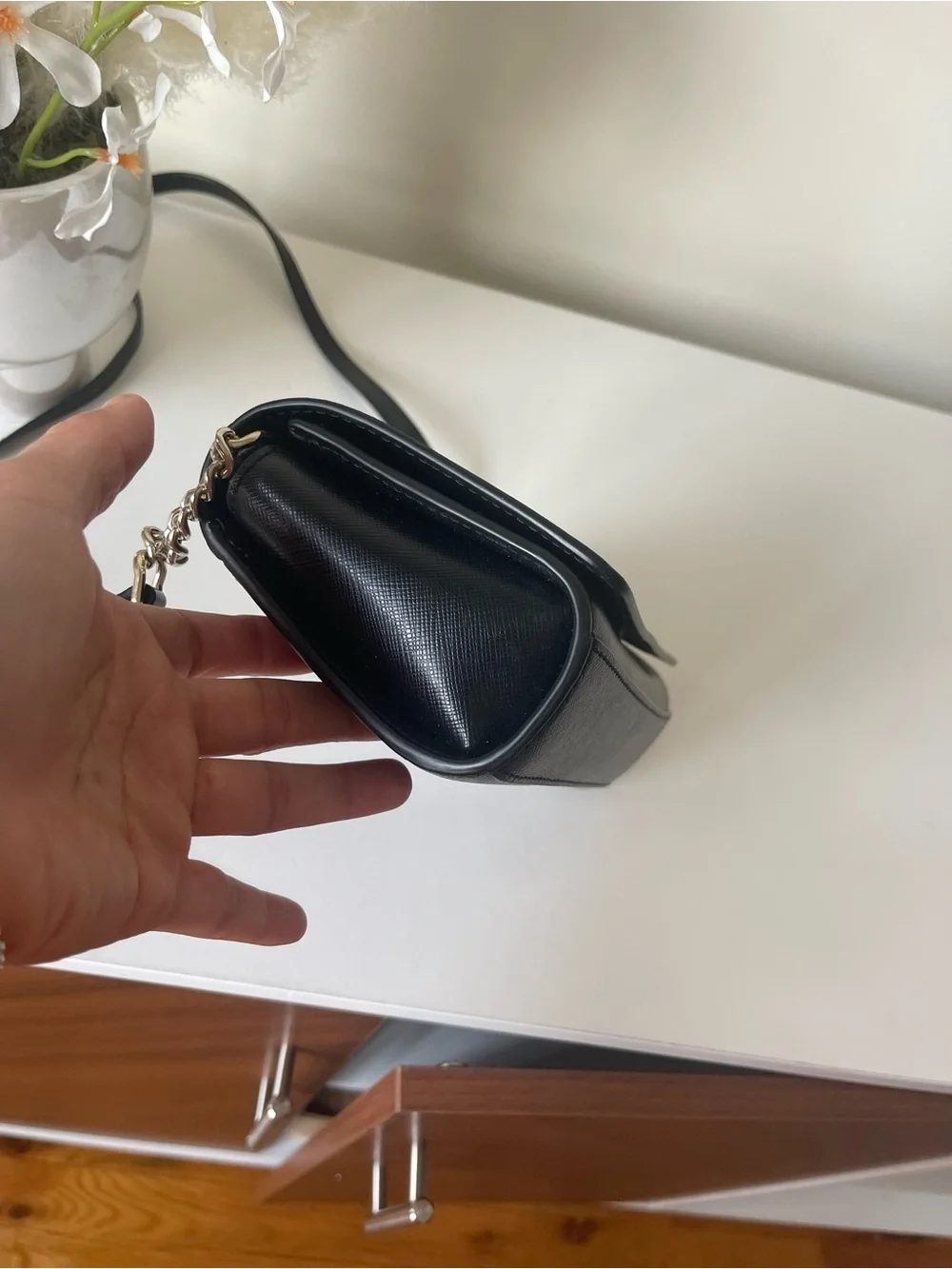 kate spade Black Leather Crossbody Wallet